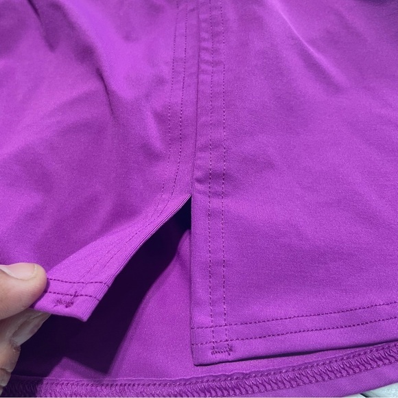 Lands' End size 8 Mini swim skirt w slit tummy control Purple 360767 - Picture 5 of 10